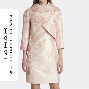 2 piece garment Tahari ASL dress pink/Gold dress Beautiful 💕